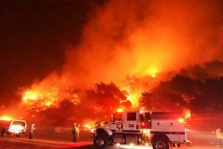 WIldfire in Santa Barbara